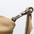 PRADA Shoulder Bag Nylon Beige Silver Auth hk3534-8