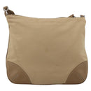 PRADA Shoulder Bag Nylon Beige Silver Auth hk3534-2