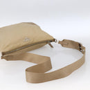 PRADA Shoulder Bag Nylon Beige Silver Auth hk3534-7