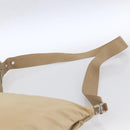 PRADA Shoulder Bag Nylon Beige Silver Auth hk3534-14
