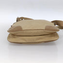 PRADA Shoulder Bag Nylon Beige Silver Auth hk3534-5