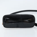 GUCCI Bamboo Hand Bag Patent 2way Black Silver 007 1014 0231 0 Auth hk3535-5