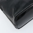 GUCCI Bamboo Hand Bag Patent 2way Black Silver 007 1014 0231 0 Auth hk3535-9