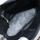 GUCCI Bamboo Hand Bag Patent 2way Black Silver 007 1014 0231 0 Auth hk3535-10
