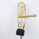 GUCCI Bamboo Hand Bag Patent 2way Black Silver 007 1014 0231 0 Auth hk3535-24