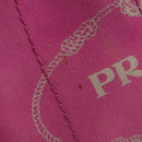PRADA Canapa PM Hand Bag Canvas Pink Gold Auth hk3537-10