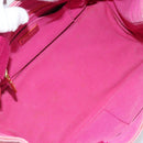PRADA Canapa PM Hand Bag Canvas Pink Gold Auth hk3537-11