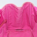 PRADA Canapa PM Hand Bag Canvas Pink Gold Auth hk3537-19