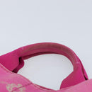 PRADA Canapa PM Hand Bag Canvas Pink Gold Auth hk3537-14
