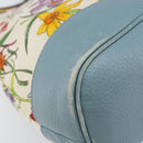 GUCCI Bamboo Flora Tote Bag Canvas Multicolor Gold 358470 Auth hk3538-12
