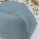 GUCCI Bamboo Flora Tote Bag Canvas Multicolor Gold 358470 Auth hk3538-13