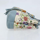 GUCCI Bamboo Flora Tote Bag Canvas Multicolor Gold 358470 Auth hk3538-4