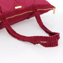 Miu Miu Shopper Tas Nylon Roze Goud Auth hk3540-7