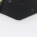 MCM Logogram Vicetos Waist bag PVC Black Gold Auth hk3543-11
