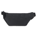 MCM Logogram Vicetos Waist bag PVC Black Gold Auth hk3543-3