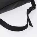 MCM Logogram Vicetos Waist bag PVC Black Gold Auth hk3543-7