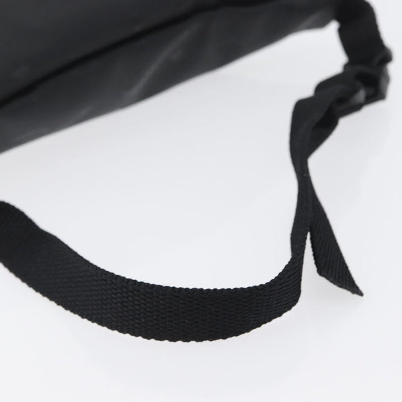 MCM Logogram Vicetos Waist bag PVC Black Gold Auth hk3543