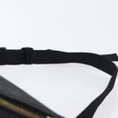 MCM Logogram Vicetos Waist bag PVC Black Gold Auth hk3543-8