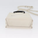 BALENCIAGA Shopping Phone Holder Shoulder Bag Leather White 593826 Auth hk3545-5
