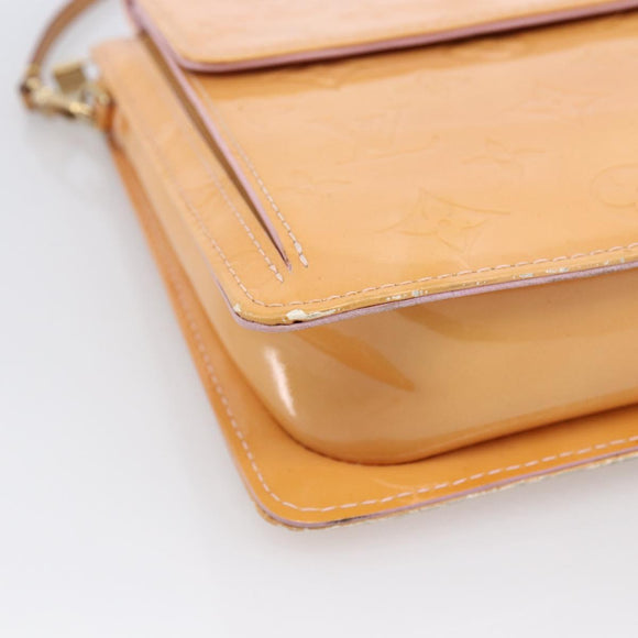 LOUIS VUITTON Monogram Vernis Motto Pouch Marshmallow Pink M91312 LV Auth hk3549