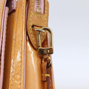 LOUIS VUITTON Monogram Vernis Motto Pouch Marshmallow Pink M91312 LV Auth hk3549-17