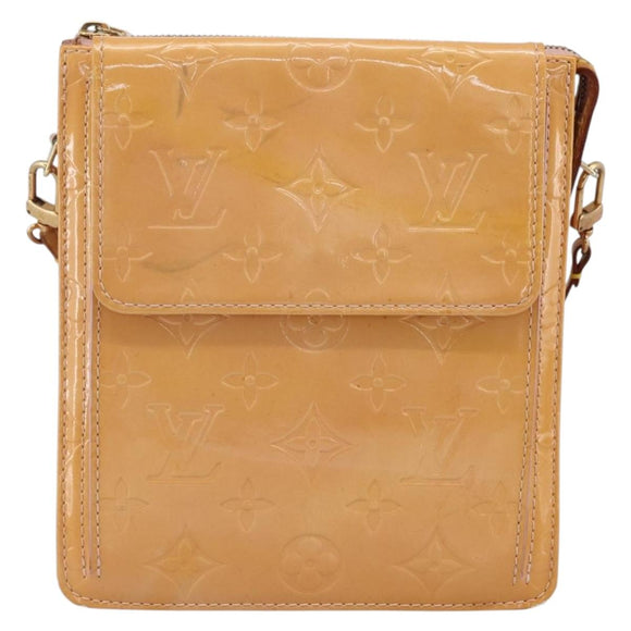 LOUIS VUITTON Monogram Vernis Motto Pouch Marshmallow Pink M91312 LV Auth hk3549