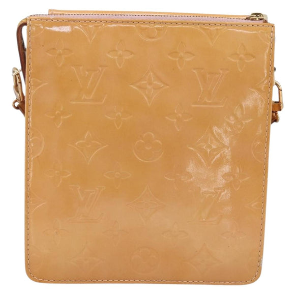 LOUIS VUITTON Monogram Vernis Motto Pouch Marshmallow Pink M91312 LV Auth hk3549