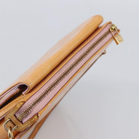 LOUIS VUITTON Monogram Vernis Motto Pouch Marshmallow Pink M91312 LV Auth hk3549