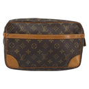 LOUIS VUITTON Monogram Compiegne 28 Clutch Bag M51845 LV Auth hk3552-13