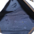 MCM Vicetos Logogram Handtas PVC Leer 2way Wit Goud Auth hk3553-11