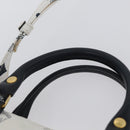 MCM Vicetos Logogram Handtas PVC Leer 2way Wit Goud Auth hk3553-14