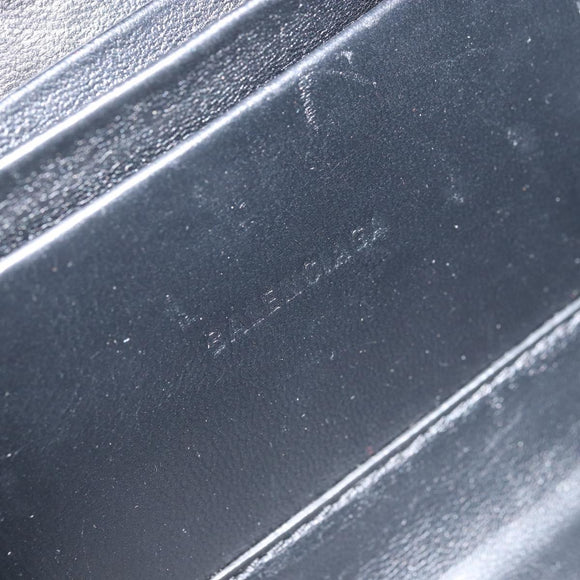 BALENCIAGA Lunch box Clutch Bag plastic Black 638209 Auth hk3554