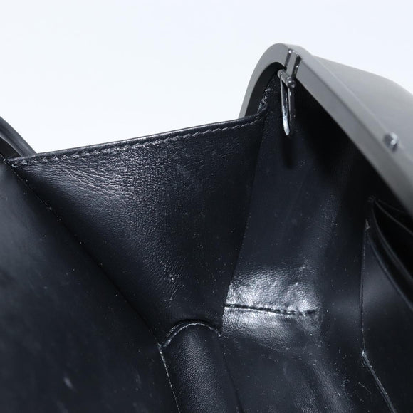BALENCIAGA Lunch box Clutch Bag plastic Black 638209 Auth hk3554