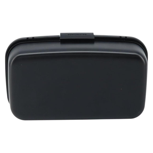BALENCIAGA Lunch box Clutch Bag plastic Black 638209 Auth hk3554