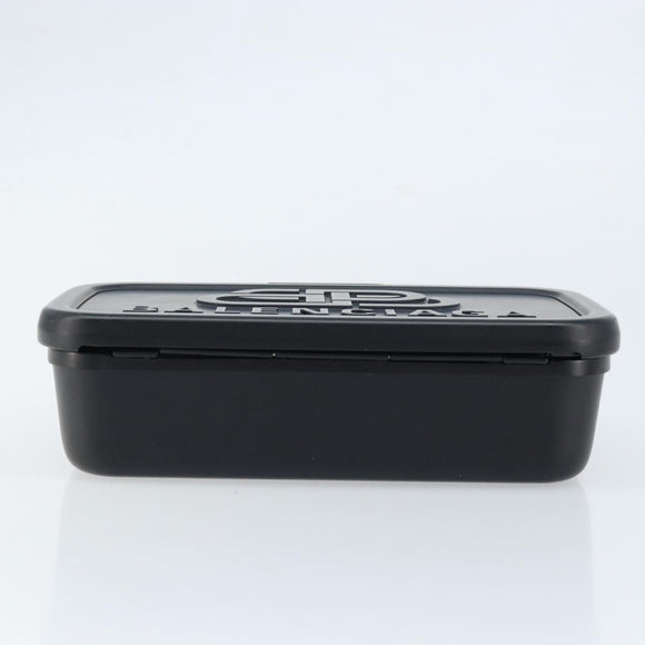 BALENCIAGA Lunch box Clutch Bag plastic Black 638209 Auth hk3554