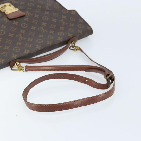 LOUIS VUITTON Monogram Porte Documents Bandouliere Tas M53338 LV Auth hk3555