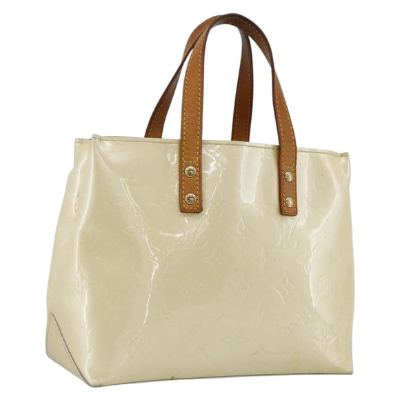 LOUIS VUITTON Monogram Vernis Reade PM Hand Bag Perle M91336 LV Auth hk3557
