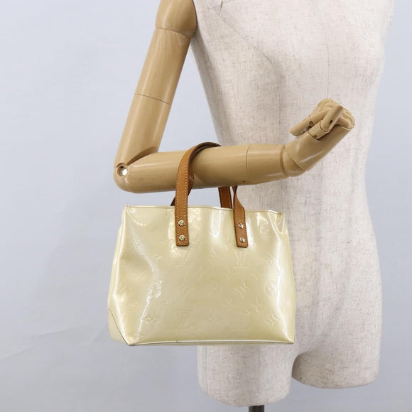 LOUIS VUITTON Monogram Vernis Reade PM Hand Bag Perle M91336 LV Auth hk3557
