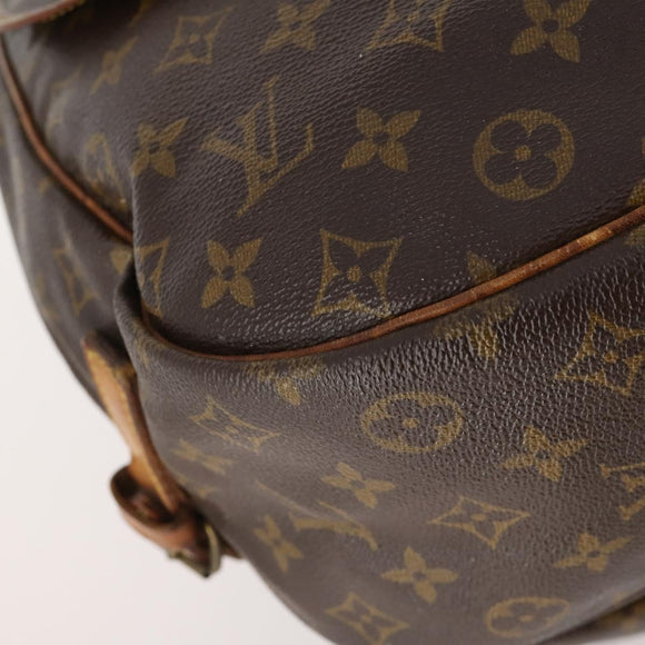 LOUIS VUITTON Monogram Saumur 35 Umhängetasche M42254 LV Auth hk3565