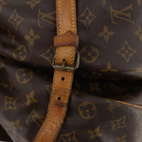 LOUIS VUITTON Monogram Saumur 35 Umhängetasche M42254 LV Auth hk3565