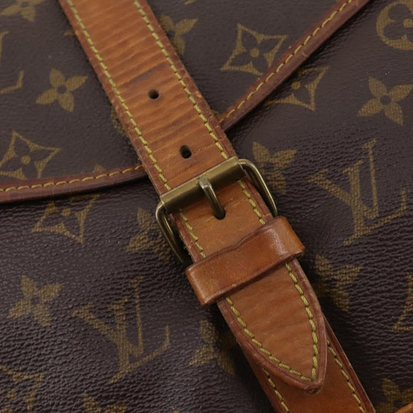 LOUIS VUITTON Monogram Saumur 35 Umhängetasche M42254 LV Auth hk3565