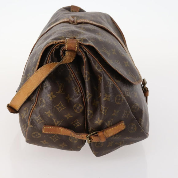 LOUIS VUITTON Monogram Saumur 35 Umhängetasche M42254 LV Auth hk3565