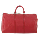 LOUIS VUITTON Epi Keepall 50 Boston Bag Rot M42967 LV Auth hk3568-2