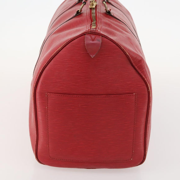 LOUIS VUITTON Epi Keepall 50 Boston Bag Rot M42967 LV Auth hk3568
