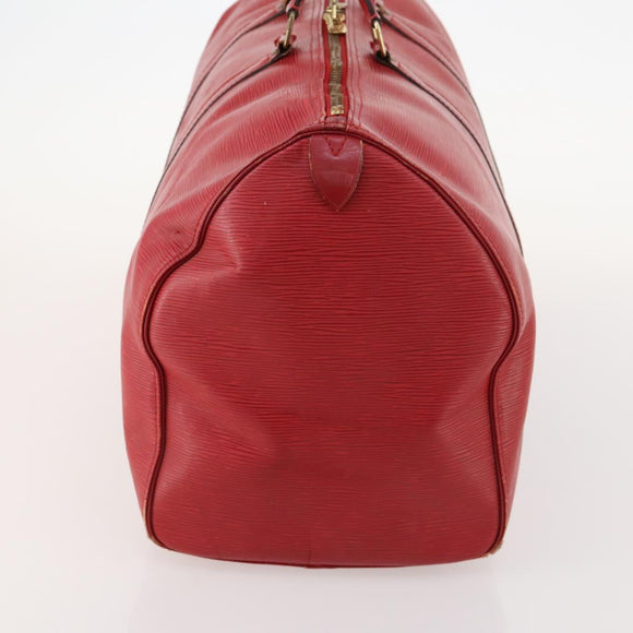 LOUIS VUITTON Epi Keepall 50 Boston Bag Rot M42967 LV Auth hk3568