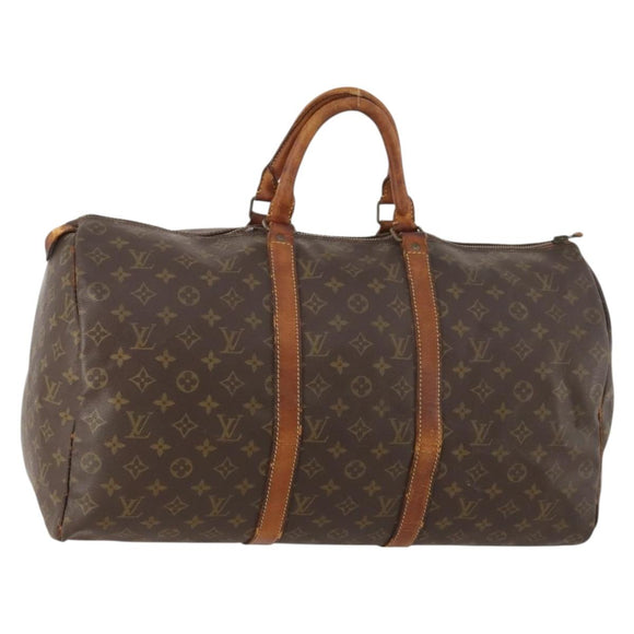 LOUIS VUITTON Monogram Keepall 50 Boston Bag M41426 LV Auth hk3570
