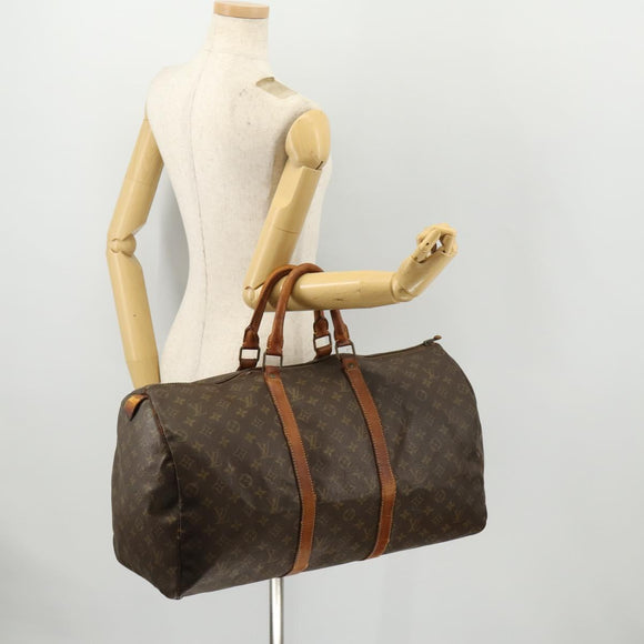 LOUIS VUITTON Monogram Keepall 50 Boston Bag M41426 LV Auth hk3570