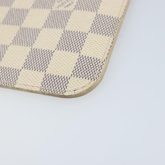LOUIS VUITTON Damier Azur Neverfull MM Pouch LV Auth hk3571