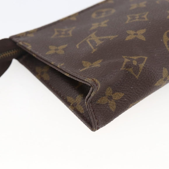 LOUIS VUITTON Monogram Poche Toilette 15 Pouch M47546 LV Auth hk3573