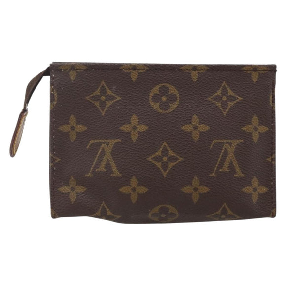 LOUIS VUITTON Monogram Poche Toilette 15 Pouch M47546 LV Auth hk3573